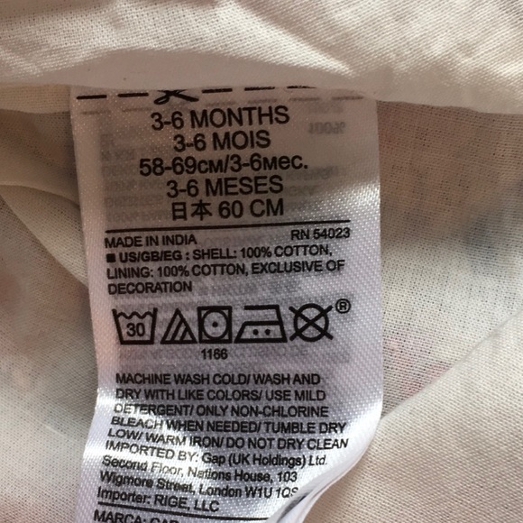 2 Baby Gap Infant Dresses Crisp Cotton Sleeveless Pink Blue - Picture 10 of 12